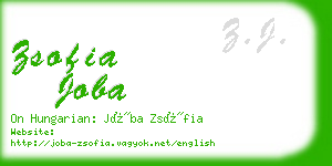 zsofia joba business card